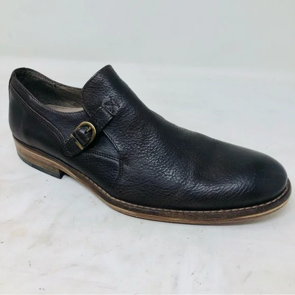 Valuni | Shoes | Valuni Brown Pebbled Leather Buckled Strap  display picture 1